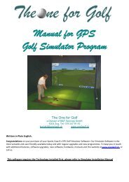 Manual for GPS Golf Simulator Program