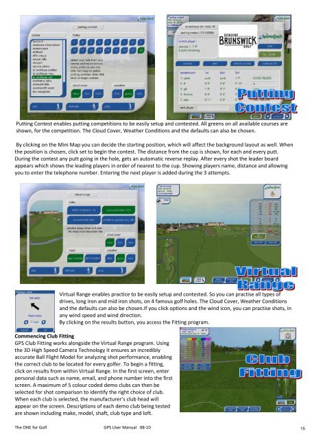 Manual for GPS Golf Simulator Program