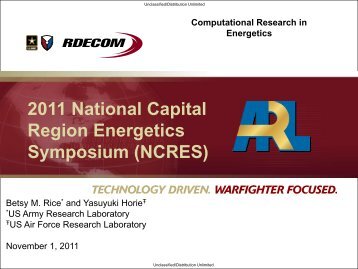 2011 National Capital Region Energetics Symposium (NCRES)