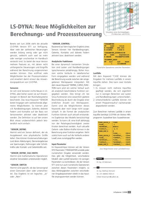 Finite Elemente in Bewegung - CAD-FEM GmbH