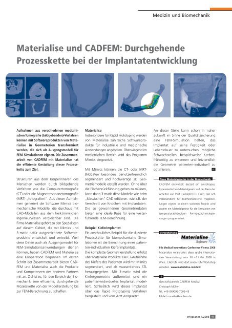 Finite Elemente in Bewegung - CAD-FEM GmbH