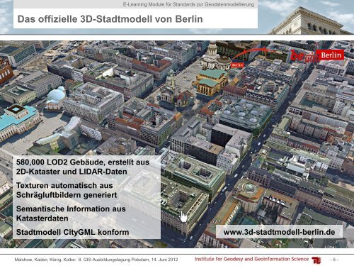 E-Learning Module für Standards zur Geodatenmodellierung - GIS ...