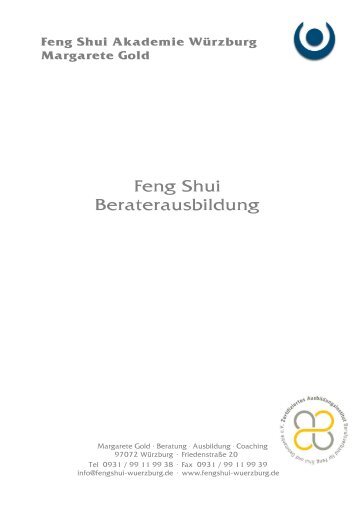 Feng Shui Beraterausbildung - Margarete Gold Würzburg