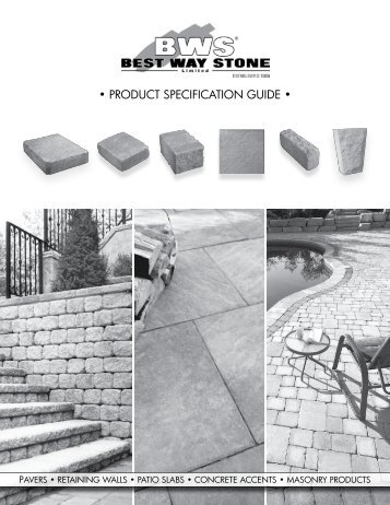 • PRODUCT SPECIFICATION GUIDE • - Best Way Stone