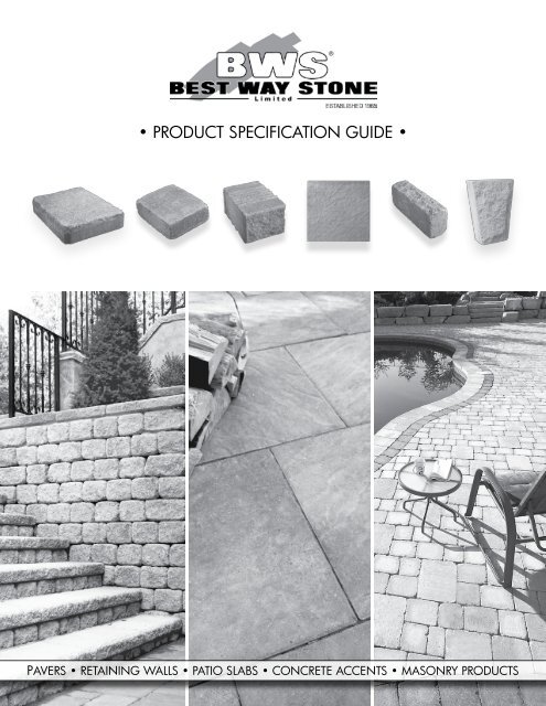 • PRODUCT SPECIFICATION GUIDE • - Best Way Stone