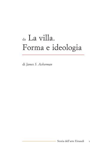 da La villa. Forma e ideologia - artleo.it