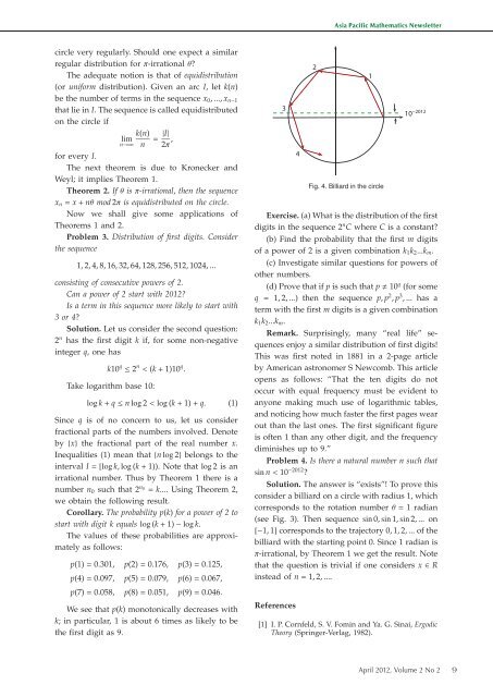 Mathematics Newsletter