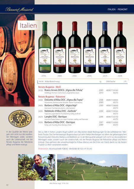 Katalog 2011/12: Italien - alle Weinregionen - Bernard-Massard