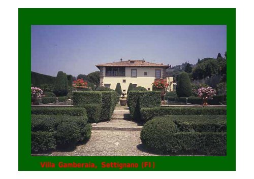 Storia del Giardino d'Occidente - Facoltà di Lettere e Filosofia