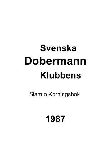 Stam - Svenska Dobermannklubben