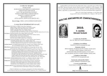 Letöltés (PDF) - Bolyai Csapatverseny