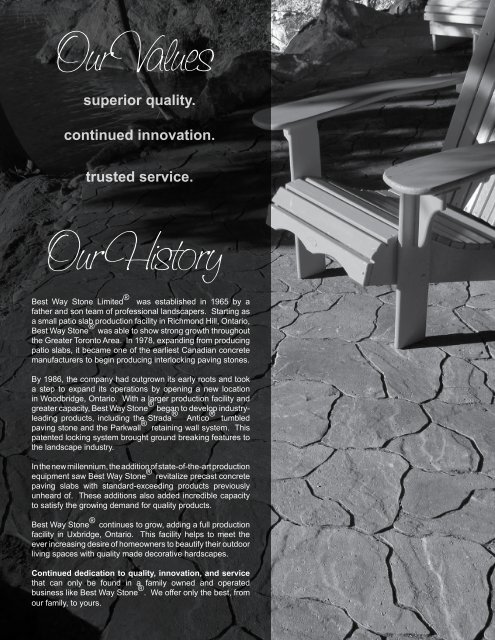 2012 PRODUCT SPECIFICATION GUIDE - Best Way Stone