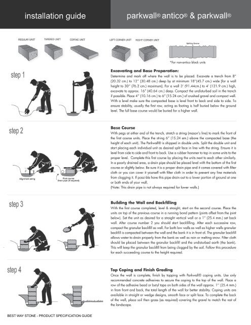 2012 PRODUCT SPECIFICATION GUIDE - Best Way Stone