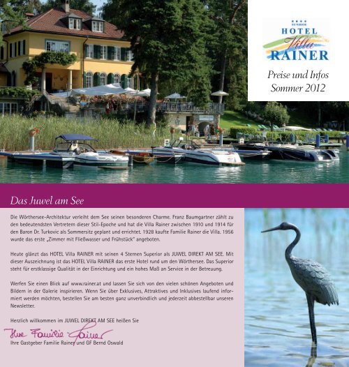 Download Prospekt - HOTEL Villa RAINER