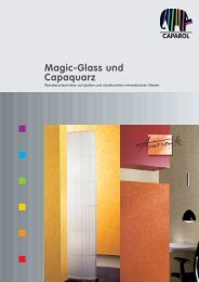 Magic-Glass und Capaquarz - Caparol