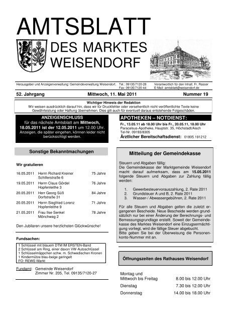 AMTSBLATT - FEN: Free-Net Erlangen-Nürnberg-Fürth e.V.