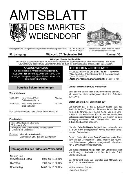 AMTSBLATT - FEN: Free-Net Erlangen-Nürnberg-Fürth e.V.