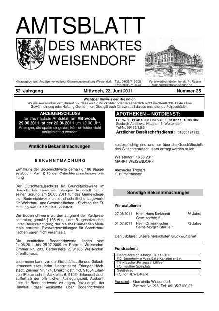 AMTSBLATT - FEN: Free-Net Erlangen-Nürnberg-Fürth e.V.