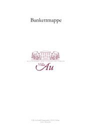 Bankettmappe - Villa Au