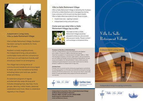 Villa La Salle Retirement Village - Caritas Care