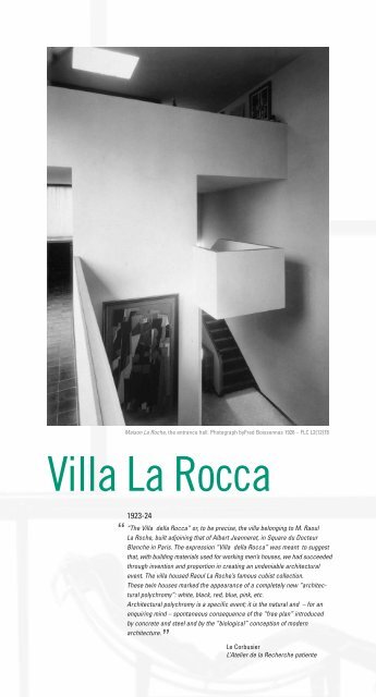 Brochure Villa Della Rocca Gb Fondation Le Corbusier