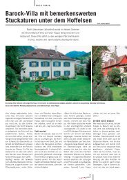 Barock-Villa mit bemerkenswerten Stuckaturen ... - Churer Magazin