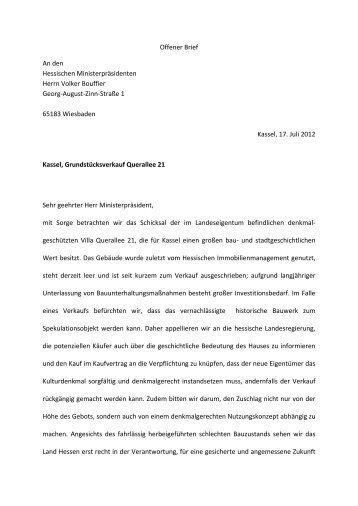 Offener Brief an hess. Ministerpräsidenten PDF 0,16