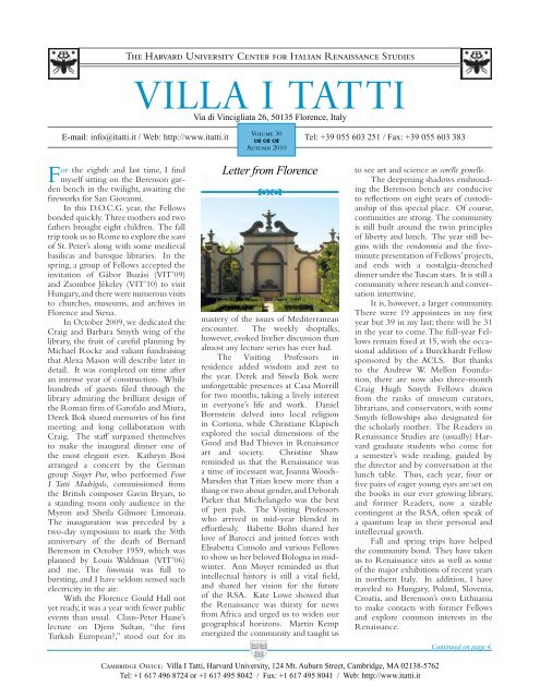 Villa I Tatti - Harvard University