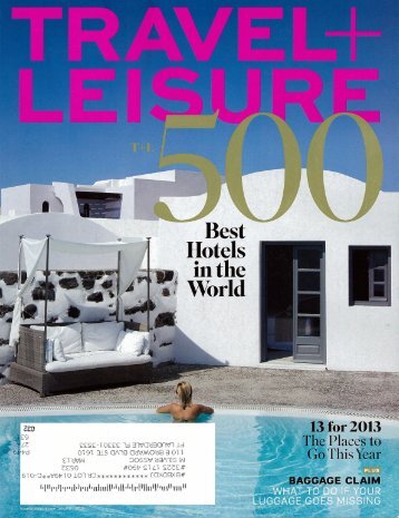 Travel+Leisure – 500 Best Hotels in the World - El Secreto