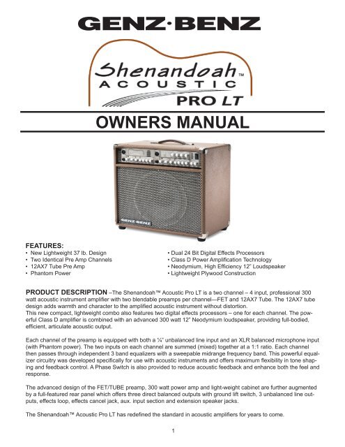 Shenandoah Pro LT - Genz Benz