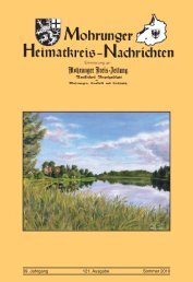 39. Jahrgang 121. Ausgabe Sommer 2010 - Mohrungen