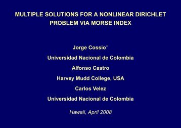 Multiple Solutions for a Nonlinear Dirichlet Problem via - Mathematics