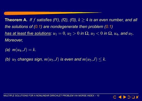 Multiple Solutions for a Nonlinear Dirichlet Problem via - Mathematics