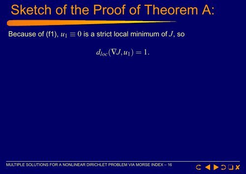 Multiple Solutions for a Nonlinear Dirichlet Problem via - Mathematics