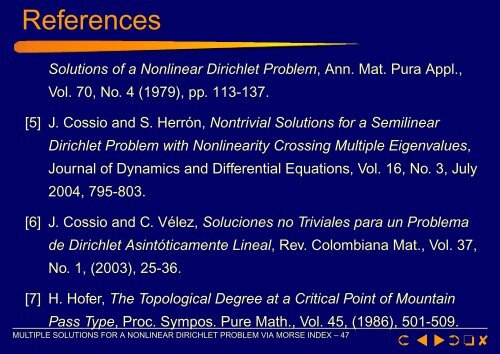 Multiple Solutions for a Nonlinear Dirichlet Problem via - Mathematics