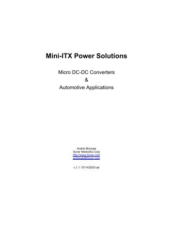 Mini-ITX Power Solutions - VIA Technologies, Inc.