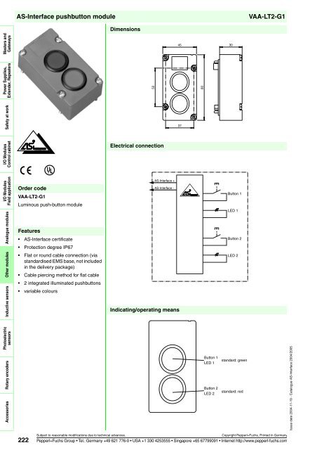 Sensor systems 2 AS-Interface