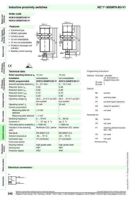 Sensor systems 2 AS-Interface