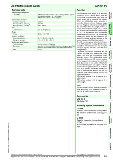 Sensor systems 2 AS-Interface