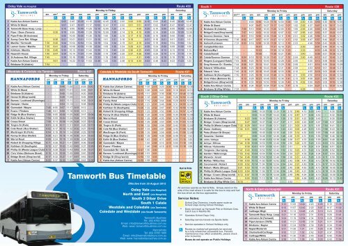 Bus Routes And Timetables To Download The Route 437 Timetable - Hannafords