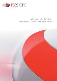 Jahresbericht 2010 PKS CPS - Pensionskasse SRG SSR