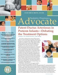 Volume 5, Issue 2 - Pediatric Pharmacy Advocacy Group
