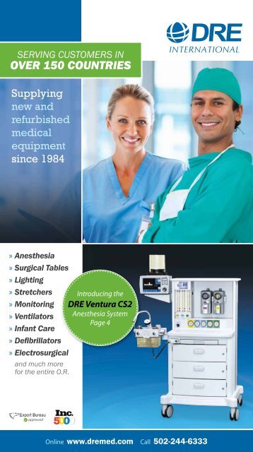 Serving CuStomerS in OVER 150 COUNTRIES - DRE Medical ...