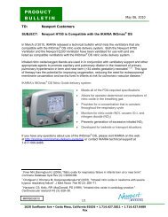 PRODUCT BULLETIN - Newport NMI Ventilators