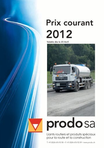 Liste de prix, (PDF 1.2 MB)