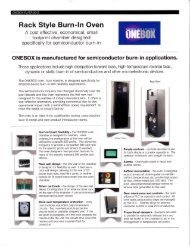 OneBox Rack Style Burn-in Oven Data Sheet - ViaTec, sales of ...