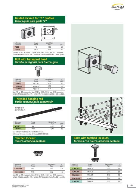 Cable tray systems Sistema de bandejas portacables - Interflex