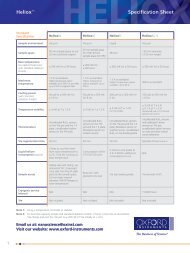 HelioxTM Specification Sheet - Oxford Instruments