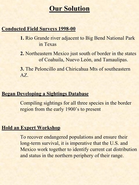 Identifying Priority Conservation Areas in the U.S.- Mexico Border ...