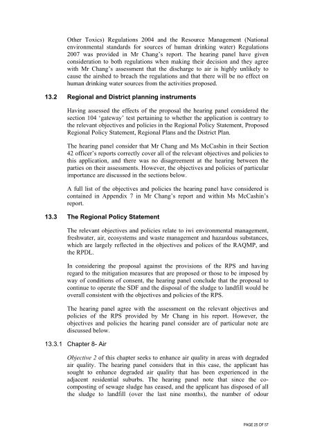 Decision report- Carey's Gully Sludge Dewatering Facility - Greater ...